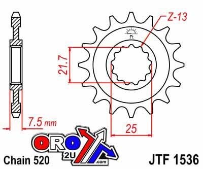 FRONT SPROCKET JTF1536.15 JT