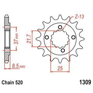 FRONT SPROCKET 15 [JTF1309.15] 520