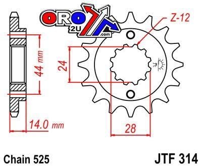 FRONT SPROCKET JTF314.16 JT