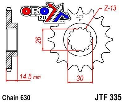 FRONT SPROCKET JTF335.15 JT - Image 3