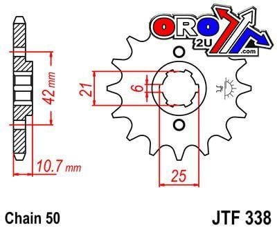 FRONT SPROCKET JTF338.17 JT, HONDA ROAD