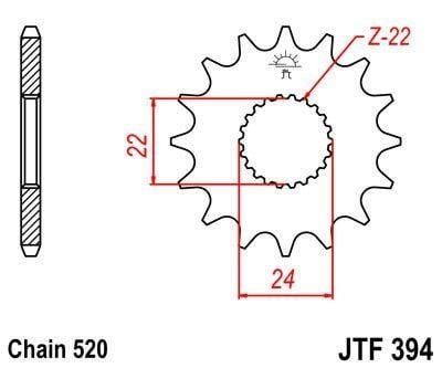 FRONT SPROCKET JTF394.13 JT