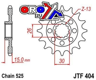 FRONT SPROCKET JTF404.16 JT
