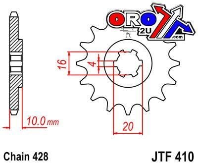 FRONT SPROCKET JTF410.14 JT