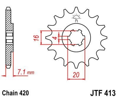 FRONT SPROCKET JTF413.12 JT