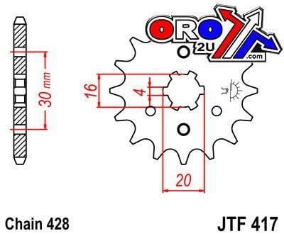 FRONT SPROCKET JTF417.16 JT