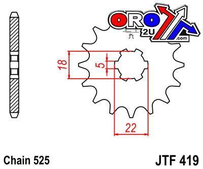 FRONT SPROCKET JTF419.15 JT