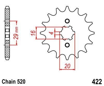 FRONT SPROCKET 13 [JTF421/422.13] 520