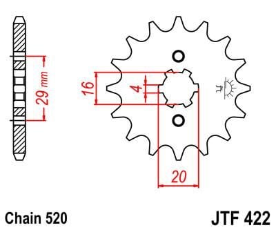 FRONT SPROCKET JTF422.13 JT JTF421/422 SF422-13