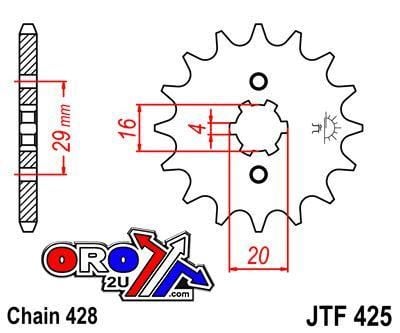 FRONT SPROCKET JTF425.14 JT CAN USE 416
