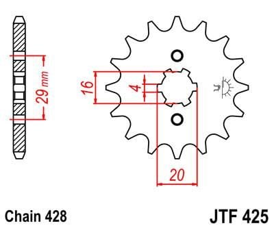 FRONT SPROCKET JTF425.15 JT CAN USE 416