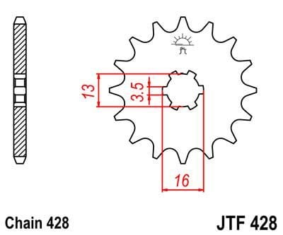 FRONT SPROCKET JTF428.14 JT - Image 2