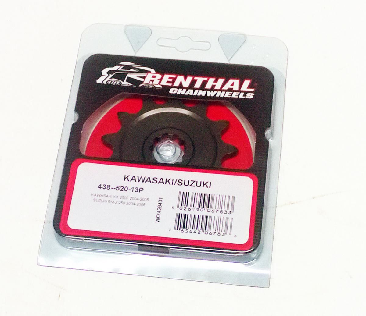 FRONT SPROCKET RENTHAL 438, KAWASAKI/SUZUKI 438--520-13P - Image 2