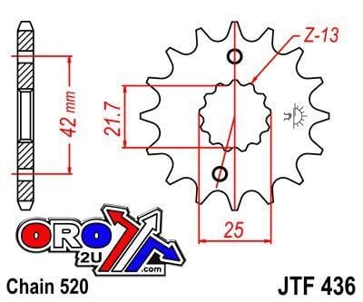 FRONT SPROCKET JTF436.14 TJ