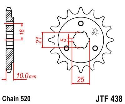FRONT SPROCKET JTF438.14 JT - Image 2