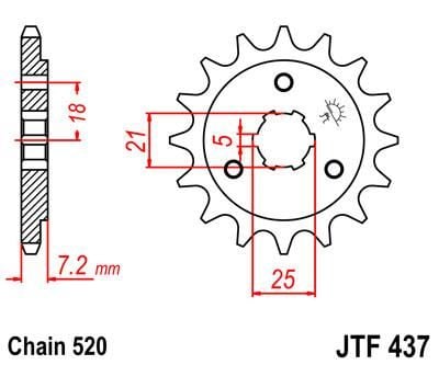 FRONT SPROCKET JTF437.15 JT JTF43715