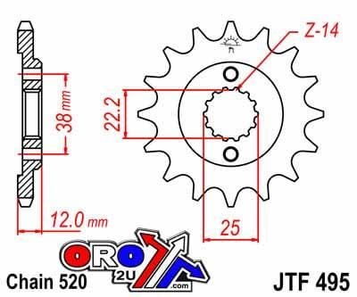 FRONT SPROCKET JTF495.15 JT
