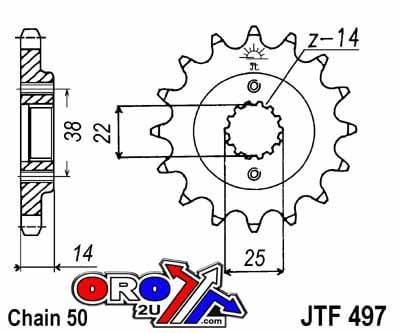 FRONT SPROCKET JTF497.15 JT