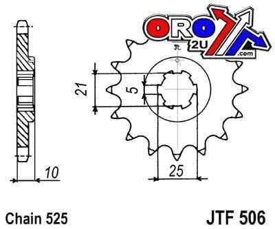 FRONT SPROCKET JTF506.14 JT