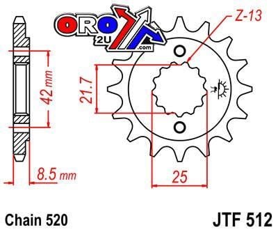 FRONT SPROCKET JTF512.17 JT