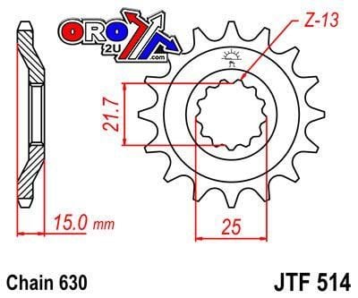 FRONT SPROCKET JTF514.15 JT - Image 2