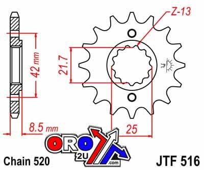 FRONT SPROCKET JTF516.15 JT