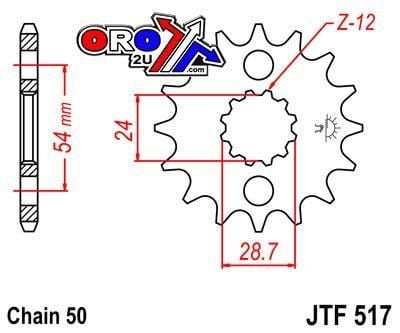 FRONT SPROCKET JTF517.17 JT - Image 2