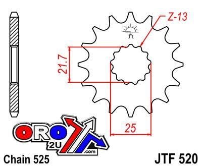 FRONT SPROCKET JTF520.17 JT