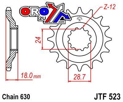 FRONT SPROCKET JTF523.15 JT - Image 2