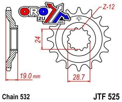 FRONT SPROCKET JTF525.17 JT