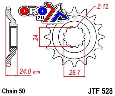 FRONT SPROCKET JTF528.17 JT