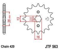 FRONT SPROCKET JTF563.15 JT - Image 3