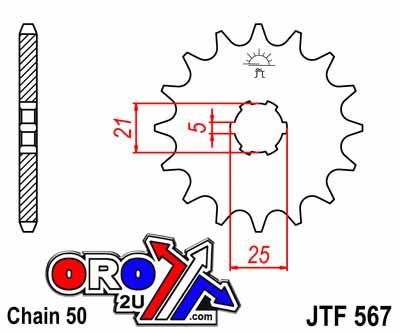 SPROCKET FRONT JTF567.16 JT, CAN USE 424-16 - Image 3
