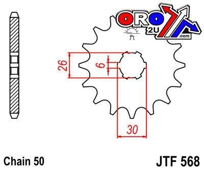 FRONT SPROCKET JTF568.16 JT