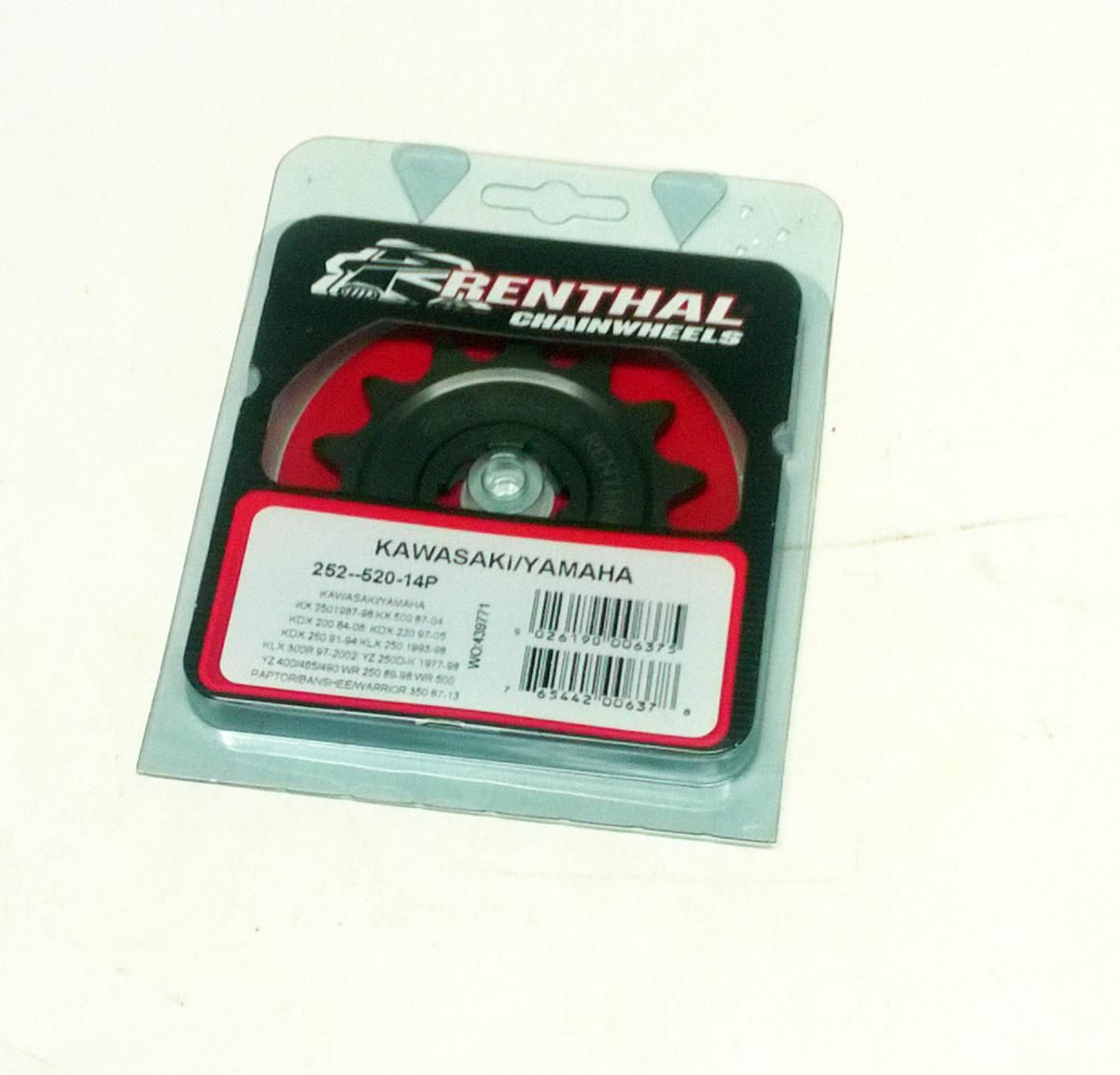 FRONT SPROCKET RENTHAL 252, KAWASAKI/YAMAHA 252--520-14P - Image 2