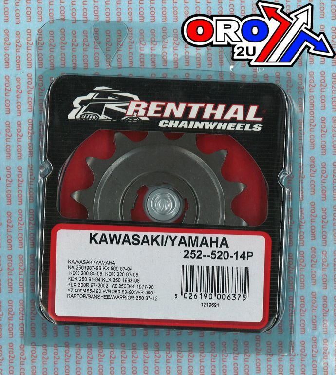 FRONT SPROCKET RENTHAL 252, KAWASAKI/YAMAHA 252--520-14P - Image 3