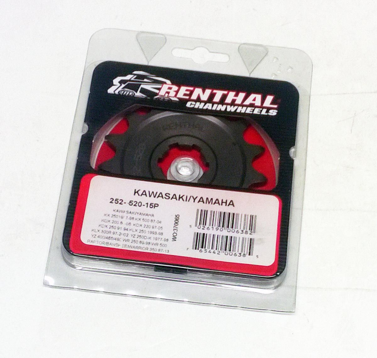 FRONT SPROCKET RENTHAL 252, KAWASAKI/YAMAHA 252--520-15P