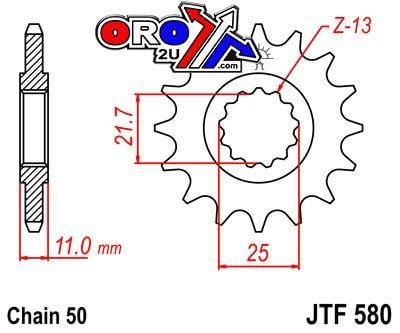 FRONT SPROCKET JTF580.17 JT