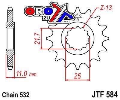 FRONT SPROCKET JTF584.17 JT