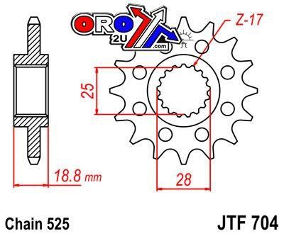 FRONT SPROCKET JTF704.17 JT