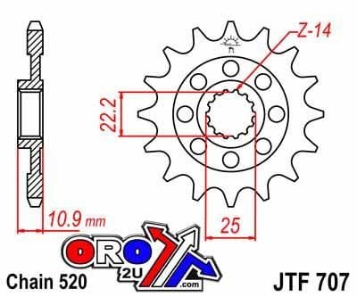 FRONT SPROCKET JTF707.15 JT