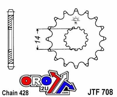 FRONT SPROCKET JTF708.15 JT - Image 3