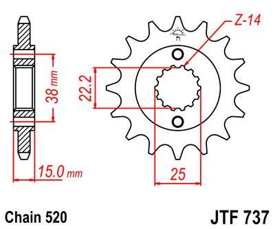FRONT SPROCKET JTF739.15 JT - Image 4