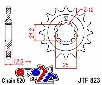 FRONT SPROCKET JTF823.12 JT - Image 3