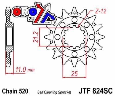 FRONT SPROCKET JTF824.13SC JT, Lightweight Self-Cleaning