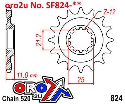 FRONT SPROCKET 824 RAPTOR LIGHT & SELF CLEANING 10B-HQ5-13 - Image 4