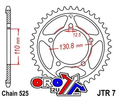 REAR SPROCKET JTR7.44 JT 525