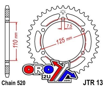 REAR SPROCKET JTR13.39 JT 520