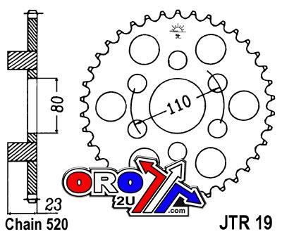 REAR SPROCKET JTR19.37 JT 520