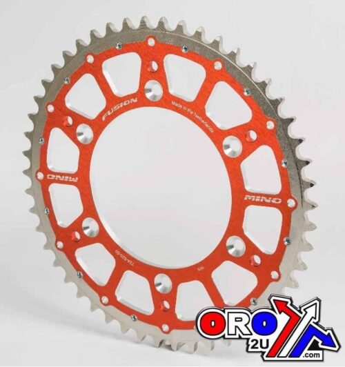 MINO REAR SPROCKET FUSION 2-RING, 23-714–420-47 STEEL/ALLOY ORANGE